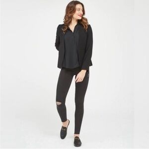 Spanx Distressed Skinny Jeans Black Size S/P